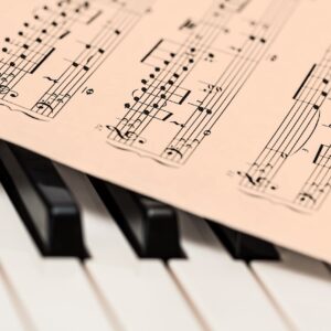 piano, sheet music, music